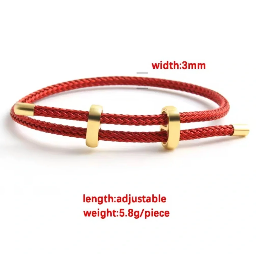 Trendy Red Thread String Bracelet - Picture 4 of 4